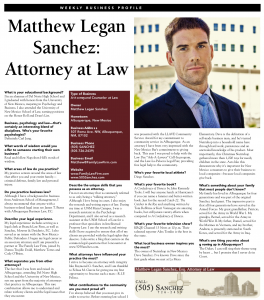 Attorney Matthew Legan Sanchez 